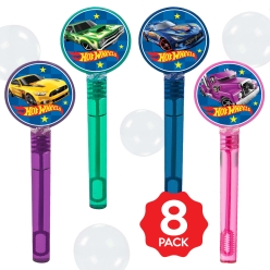 *Hot Wheels Bubble Bottles w/Wands - 8 Pack